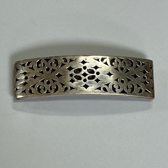 Vintage Sterling Silver French Hair Barrette - Picture 5 of 16